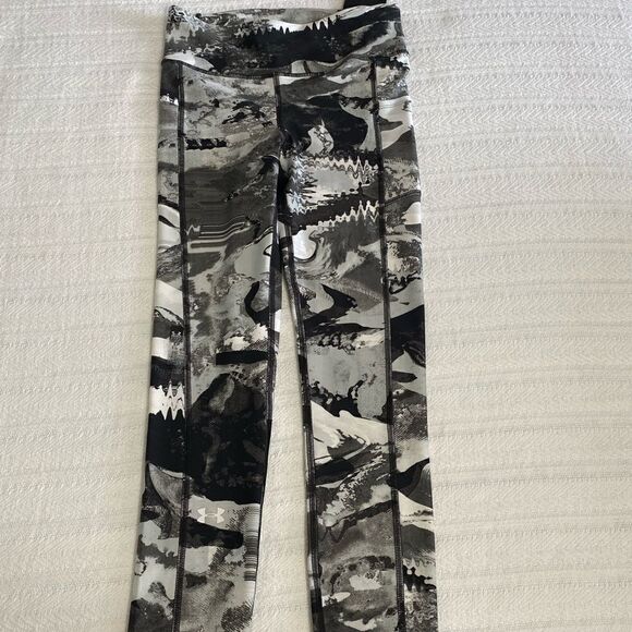 UNDER ARMOR Womens XSMALL HeatGear Printed High Waisted Capri Leggings - Picture 1 of 10